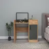 Sedef Makeup Vanity Table - Atlantic Pine & Anthracite