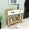 Candy Dresser, Console Table - Sapphire Oak & White
