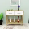 Candy Dresser, Console Table - Sapphire Oak & White