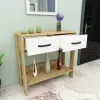 Candy Dresser, Console Table - Sapphire Oak & White