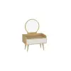 Sina Makeup Table - White & Sapphire Oak