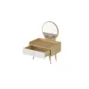 Sina Makeup Table - White & Sapphire Oak