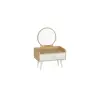 Sina Makeup Table - White & Sapphire Oak