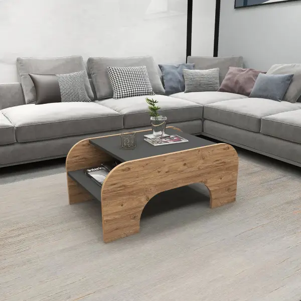 Tresa Coffee Table - Atlantic Pine & Anthracite