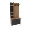 Lefteris Hallway Coat Rack with Shelves - Atlantic Pine & Anthracite
