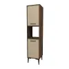 Dale Multi-Purpose Kitchen Cabinet - Light Walnut & Beige