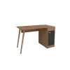 Noya Wooden Leg Desk - Atlantic Pine & Anthracite