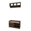Aurora Coat Rack - Light Walnut & Beige