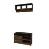 Aurora Coat Rack - Light Walnut & Black