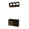 Aurora Coat Rack - Light Walnut & Black