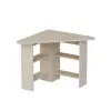 Corner Computer Desk with Shelves - Beige