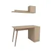 Egros Wooden Leg Desk - Beige