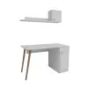 Egros Wooden Leg Desk - White