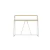 Lissa Iron Leg Desk with Shelf - Sapphire Oak & White
