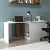 Viola Desk - White & Light Walnut