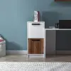 Viola Nightstand - White & Light Walnut