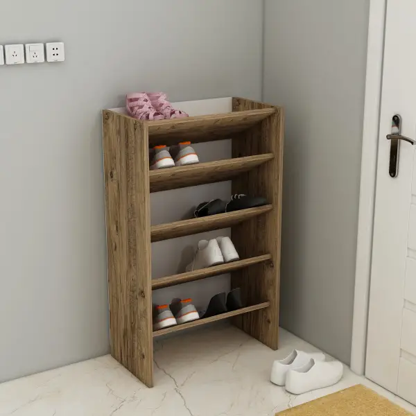 Elarco 4 Tier Shoe Storage Shelf - Atlantic Pine