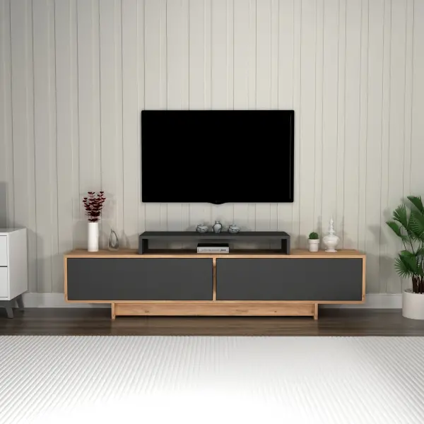 Gaia TV Stand - Atlantic Pine & Anthracite