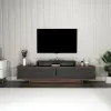 Gaia TV Stand - Light Walnut & Anthracite