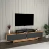 Gaia TV Stand - Atlantic Pine & Anthracite