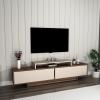 Gaia TV Stand - Light Walnut & Beige