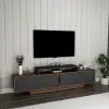 Gaia TV Stand - Light Walnut & Anthracite