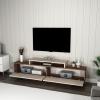 Gaia TV Stand - Light Walnut & Beige