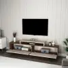 Gaia TV Stand - Light Walnut & Beige