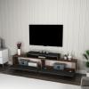 Gaia TV Stand - Light Walnut & Anthracite