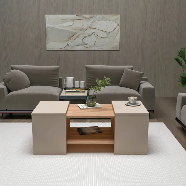 Irene Coffee Table - Atlantic Pine & Beige