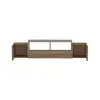 Morica Floating TV Stand - Atlantic Pine & Beige