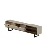 Mosso TV Stand and Media Console - Light Walnut & Beige