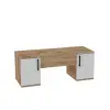 Marie Wall Mounted Makeup Vanity Table with Mirror - Atlantic Pine & White