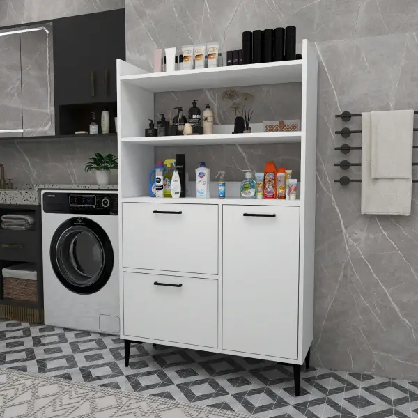 Caleb Multi-Purpose Bathroom Cabinet - White