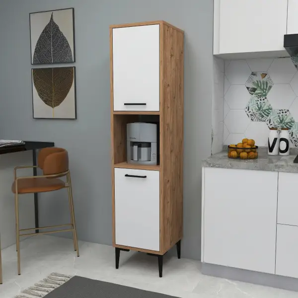 Dale Multi-Purpose Kitchen Cabinet - Atlantic Pine & White