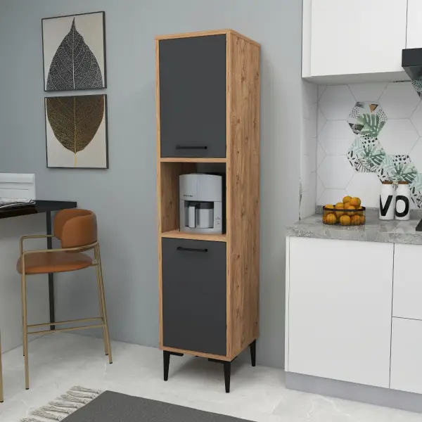 Dale Multi-Purpose Kitchen Cabinet - Atlantic Pine & Anthracite