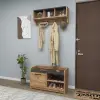 Aurora Coat Rack - Atlantic Pine & White
