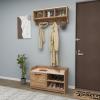 Aurora Coat Rack - Atlantic Pine & Beige