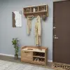 Aurora Coat Rack - Atlantic Pine & Beige