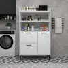 Caleb Multi-Purpose Bathroom Cabinet - White