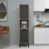 Dale Multi-Purpose Kitchen Cabinet - Atlantic Pine & Anthracite