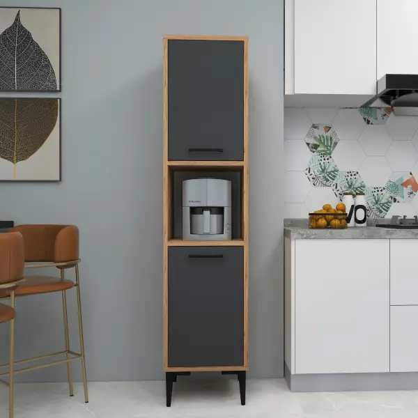 Dale Multi-Purpose Kitchen Cabinet - Atlantic Pine & Anthracite