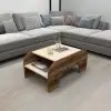 Tresa Coffee Table - Light Walnut & Beige