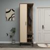 Leena Coat Stand - Light Walnut & Beige