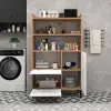 Caleb Multi-Purpose Bathroom Cabinet - Atlantic Pine & White