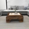 Tresa Coffee Table - Light Walnut & Beige