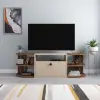 Tresa TV Stand - Light Walnut & Beige
