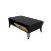Oslo Coffee Table - Sapphire Oak & Black Marble Pattern