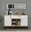 Timo Sideboard - Sapphire Oak & White