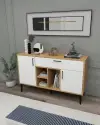 Timo Sideboard - Sapphire Oak & White